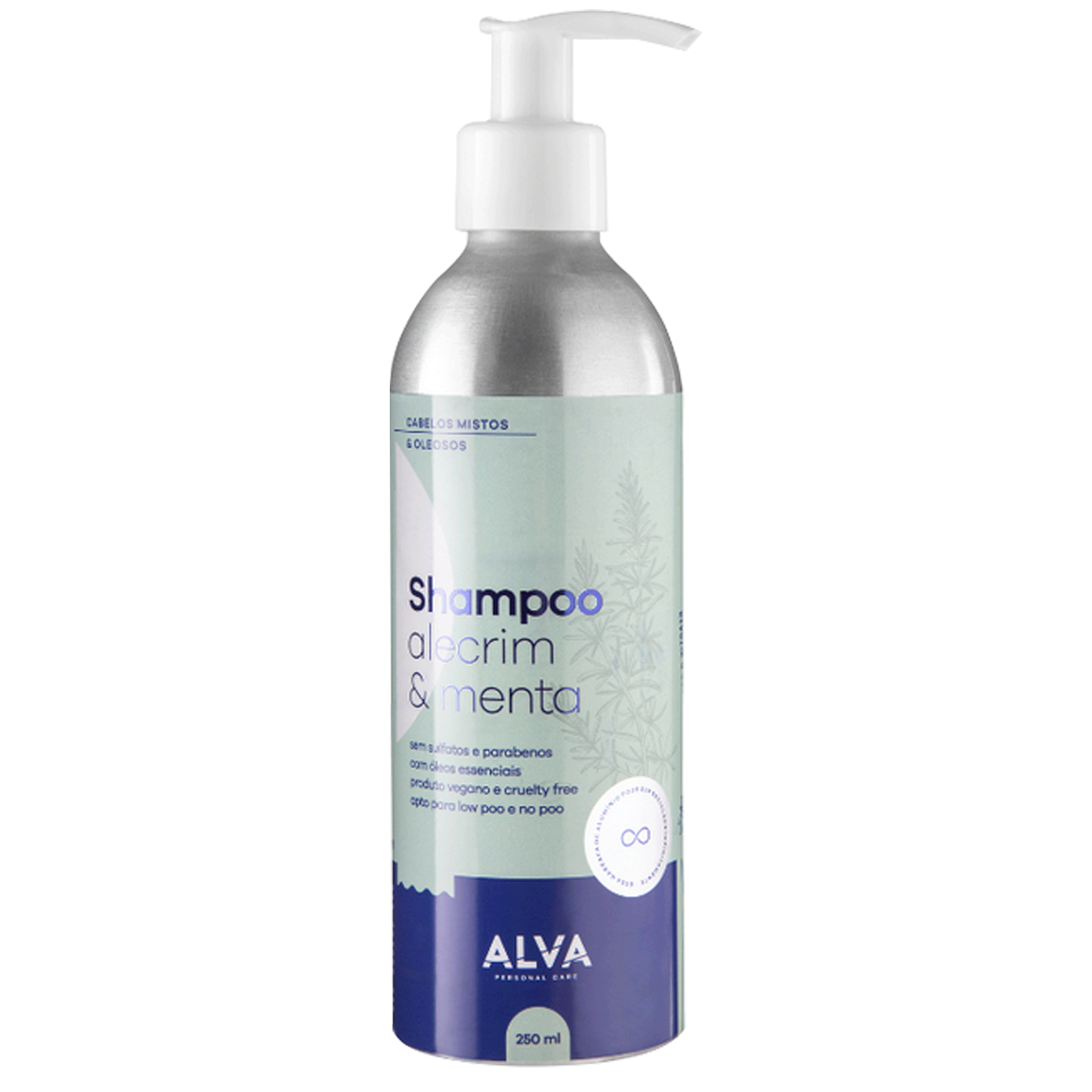 Alva Personal Care Alecrim & Menta  Shampoo Vegano 250ml