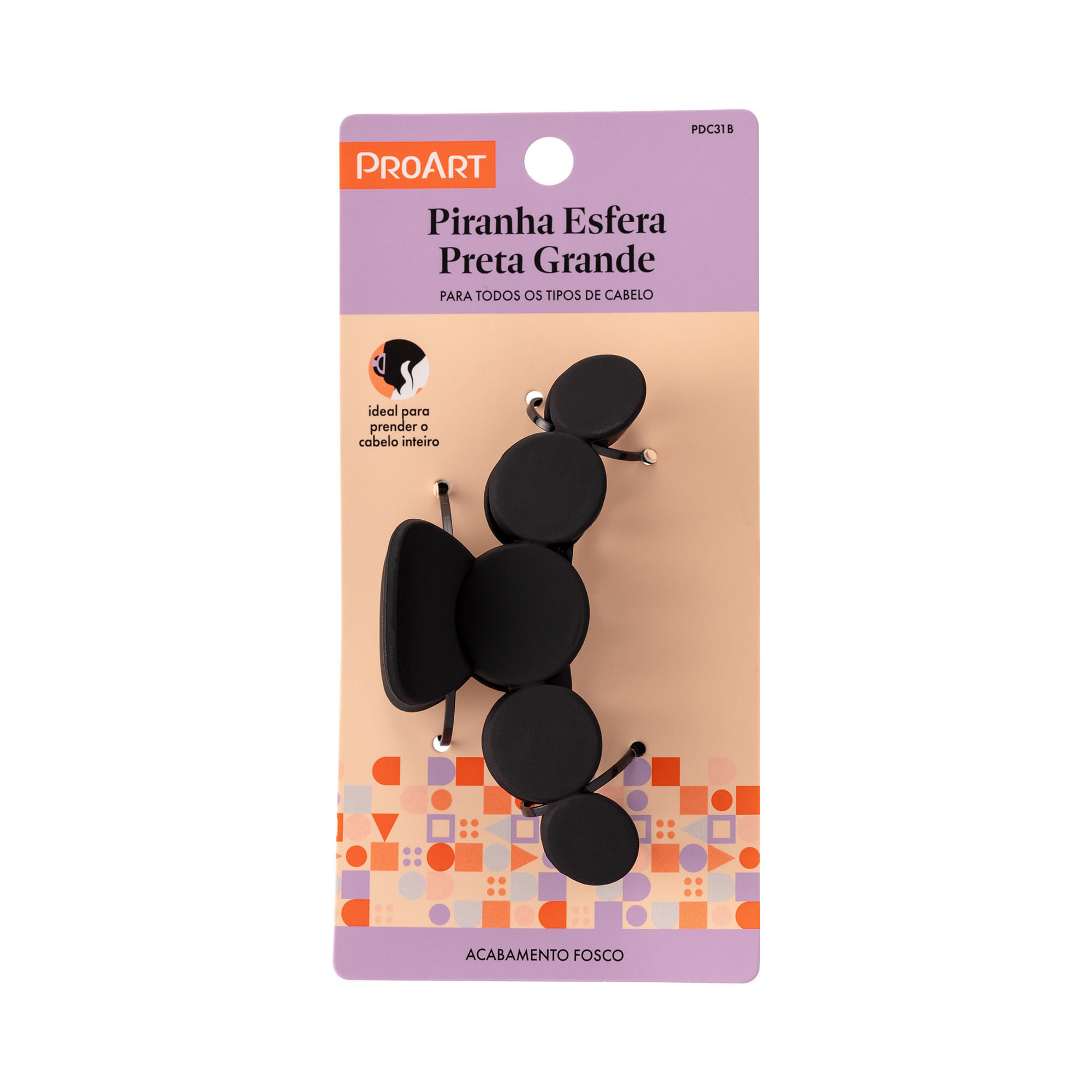 Piranha Esfera Preta Grande ProArt Cor