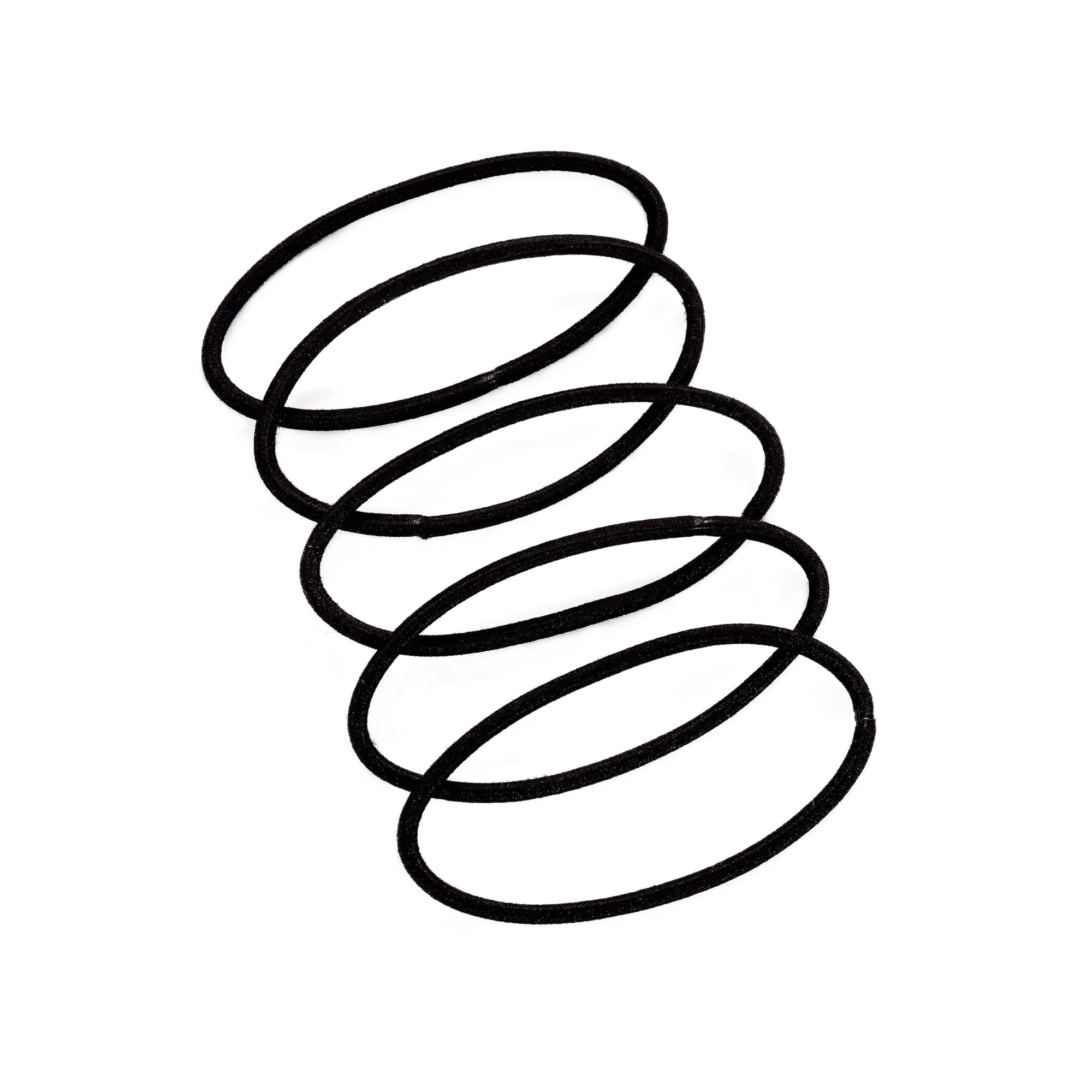 Elástico De Cabelo 2mm 36 Unidades Proart Cor Preta.