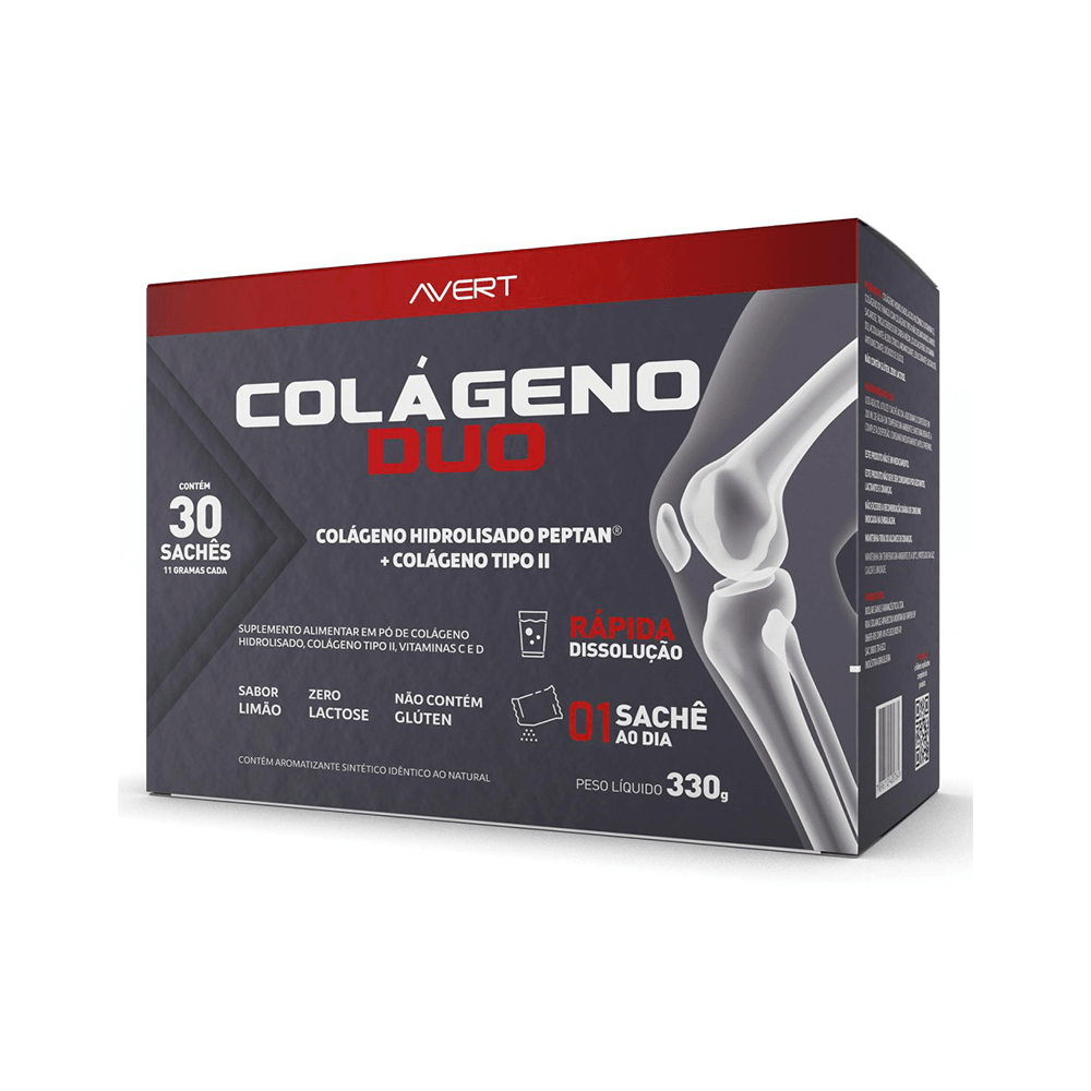 Colágeno Duo Hidrolisado Peptan + Tipo II 30 sachês
