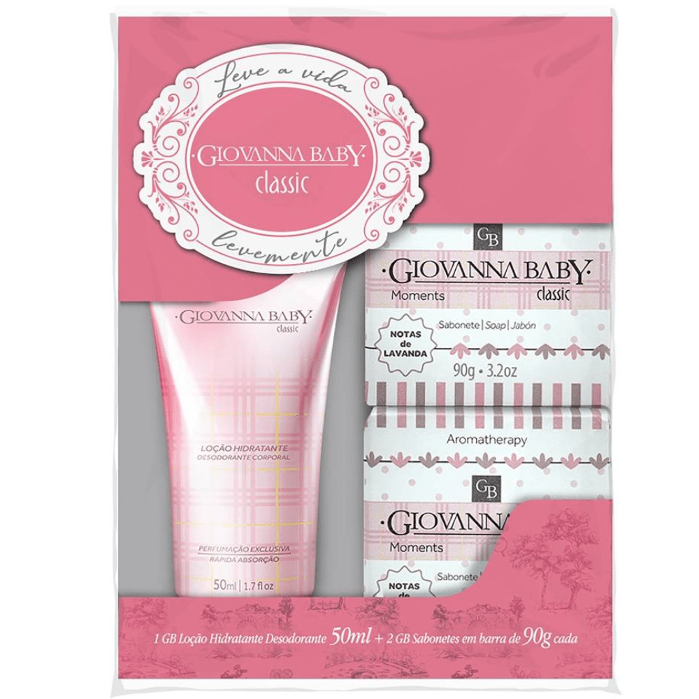 Kit Giovanna Baby Eterno Encanto Classic Loção Hidratante + 2 Sabonetes Em Barra