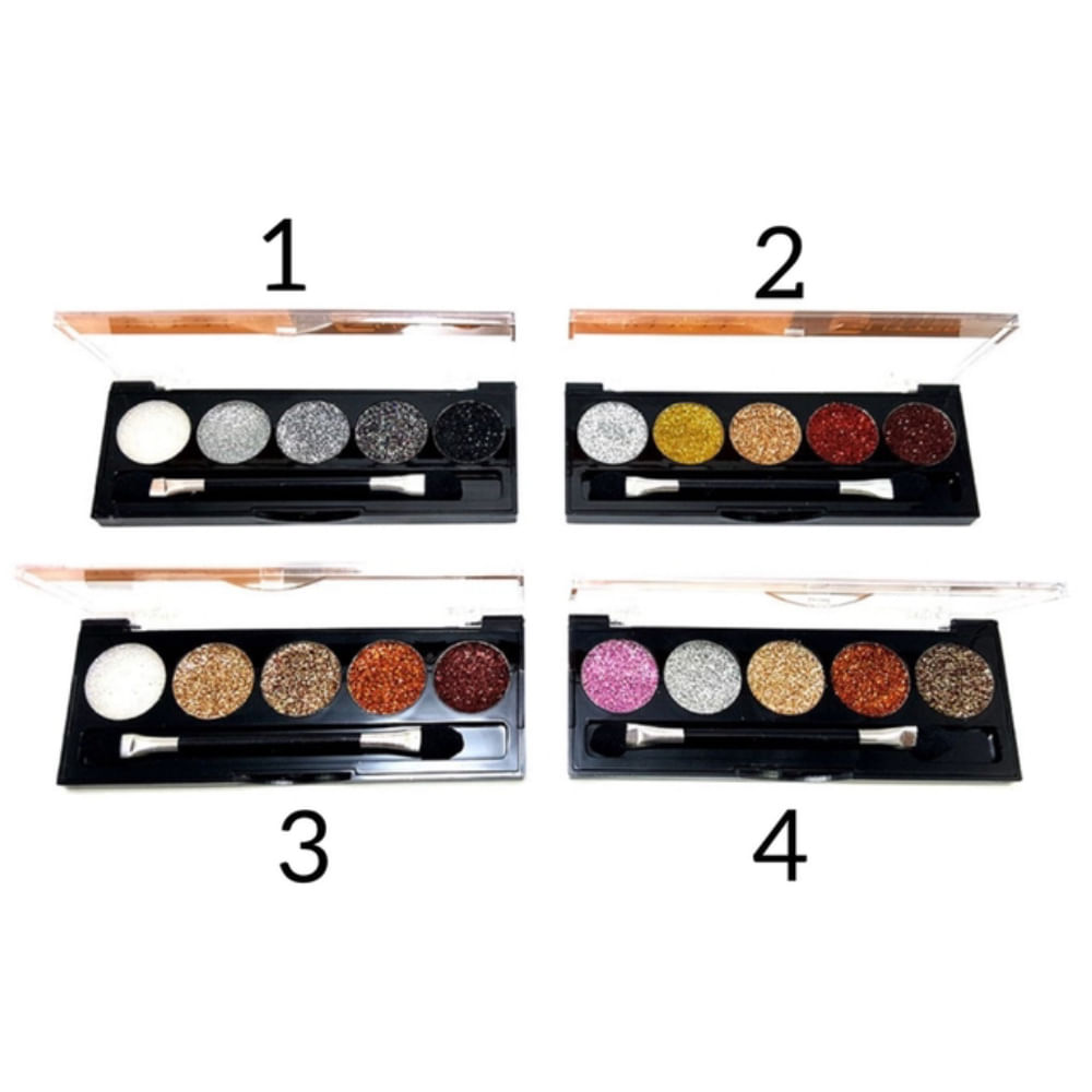 Paleta de Glitter Vivai 05 Cores Cor 2