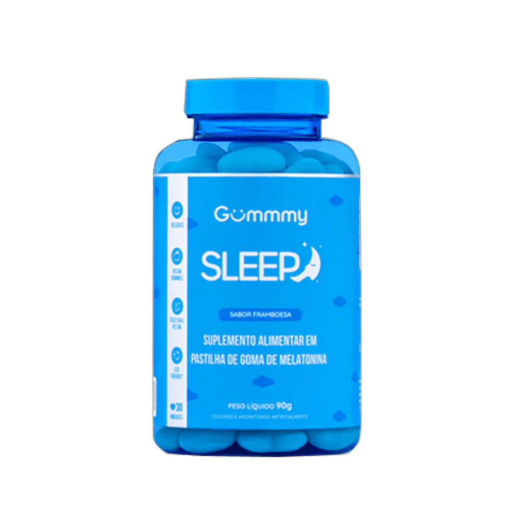 Suplemento Alimentar Gummmy Sleep Vitamin Sabor Framboesa Pastilha de Goma 90g Com 30 unidades