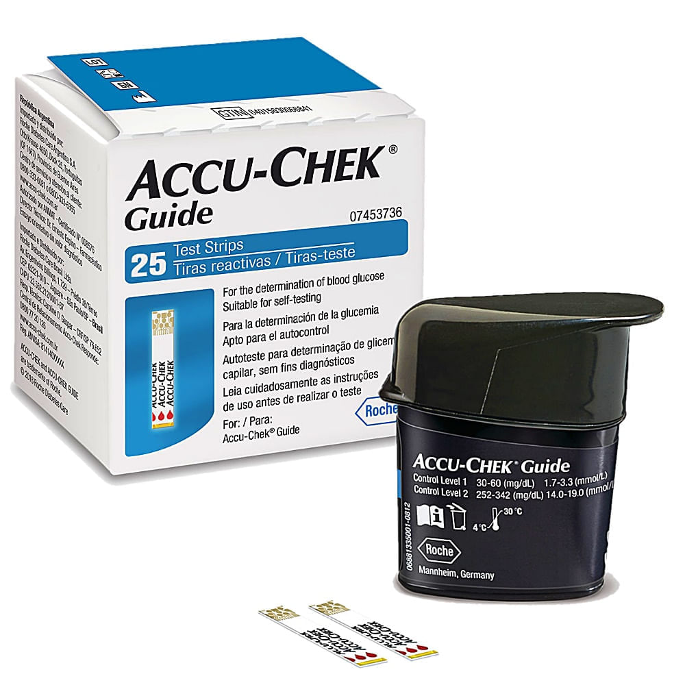 Tiras Reagentes Accu-Chek Guide - 25 tiras