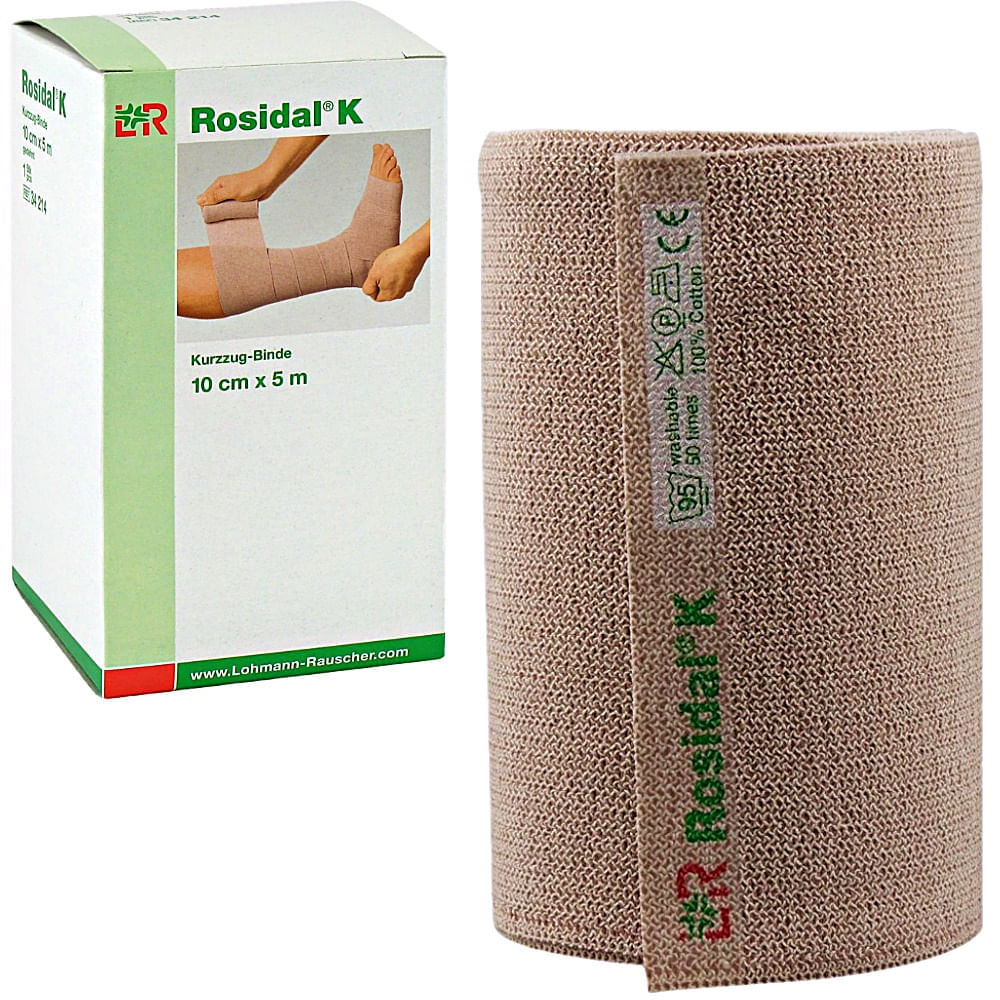 Bandagem de Curta Elasticidade Rosidal K 10cmX5m - unidade