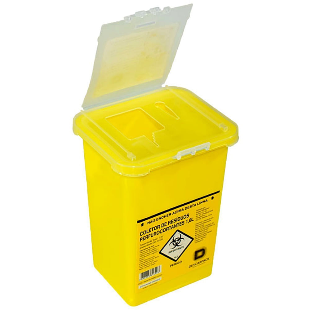 Coletor Rígido Resíduos Perfurocortantes Descarpack 1l - Unidade