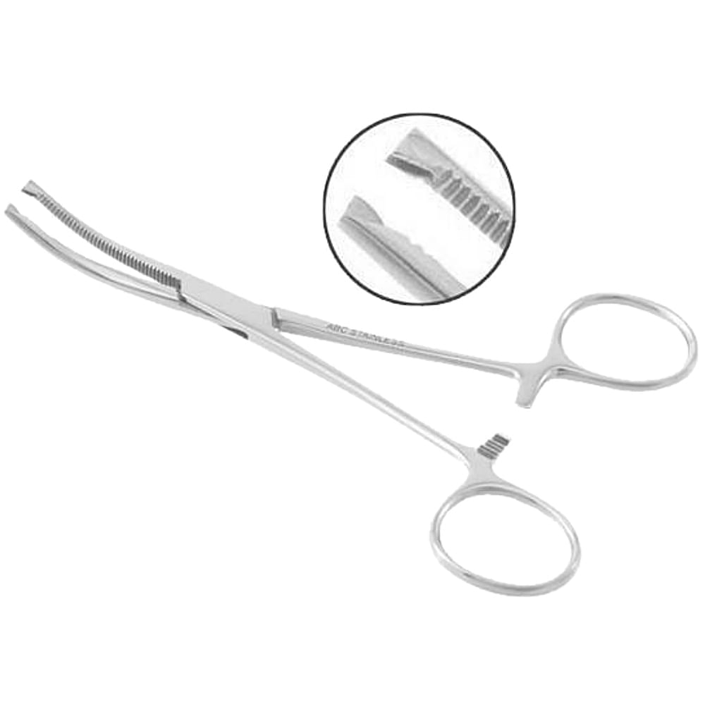 Pinça Kocher ABC 16cm Curva - unidade