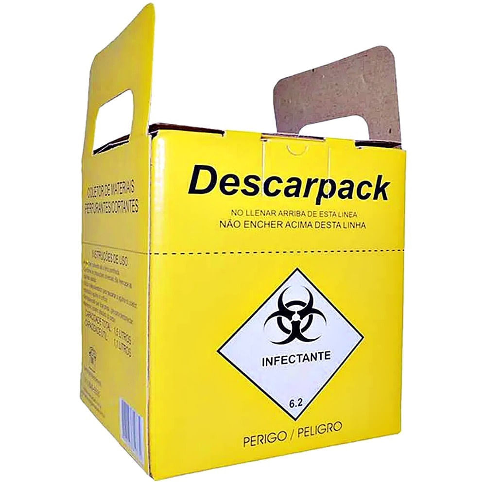 Coletor De Material Perfurocortante Descarpack 20l - Unidade