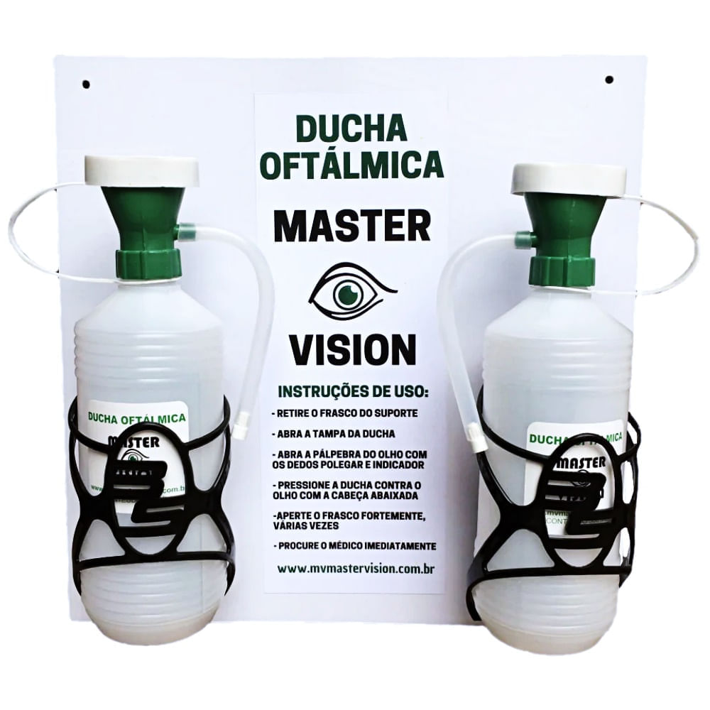 Kit Lava Olhos De Emergência Com 2 Duchas Oftálmicas