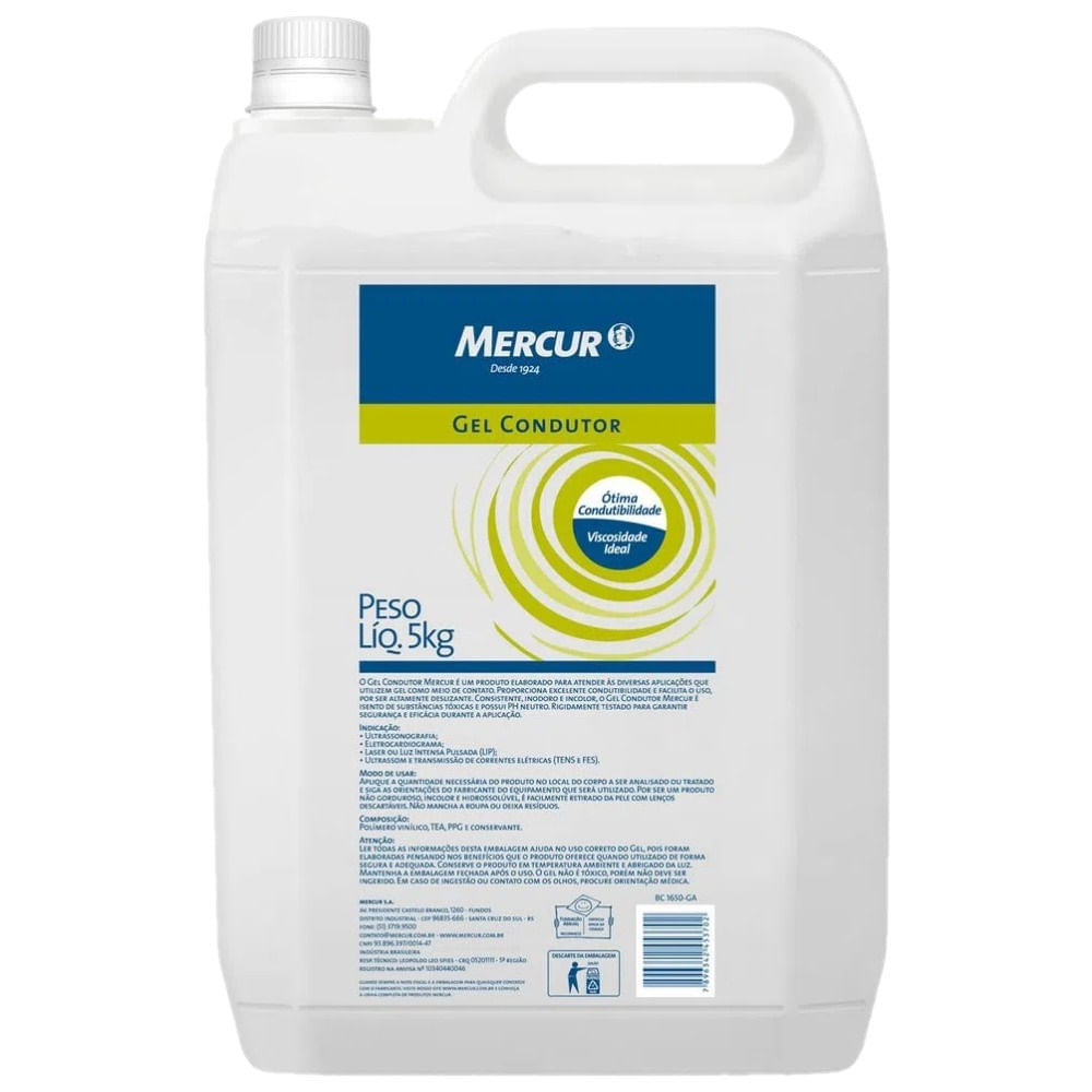 Gel Condutor Mercur 5kg Galão - Unidade