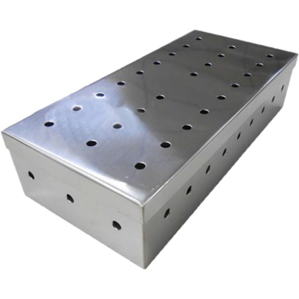 Estojo Hospitalar Em Aço Inox Perfurado 20x10x5cm - Unidade