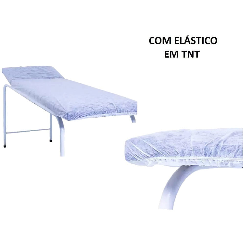 Lençol Tnt Descarpack Elástico Gramatura 20 Branco 200x90cm - 10 Unidades