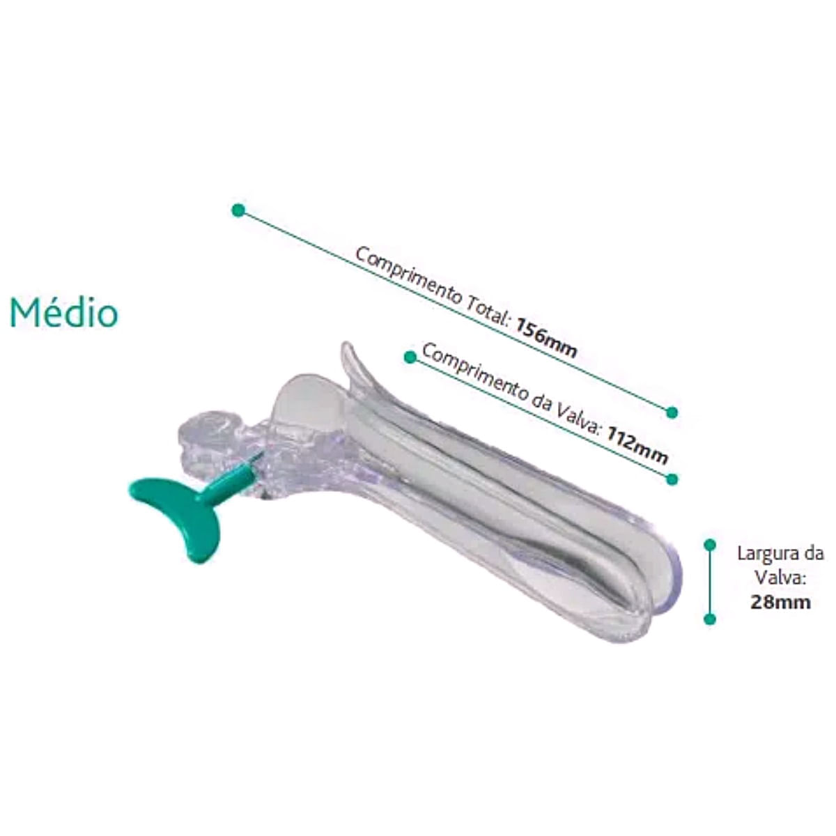 Espéculo Vaginal Vagispec Descartável Médio - unidade