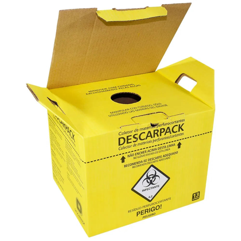 Coletor De Material Perfurocortante Descarpack 13l - Unidade