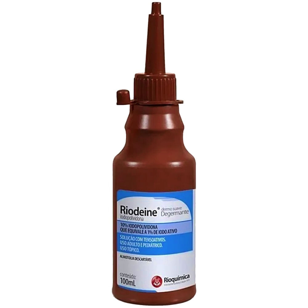 Riodeine Iodopovidona Degermante Dermo Suave 100ml - unidade