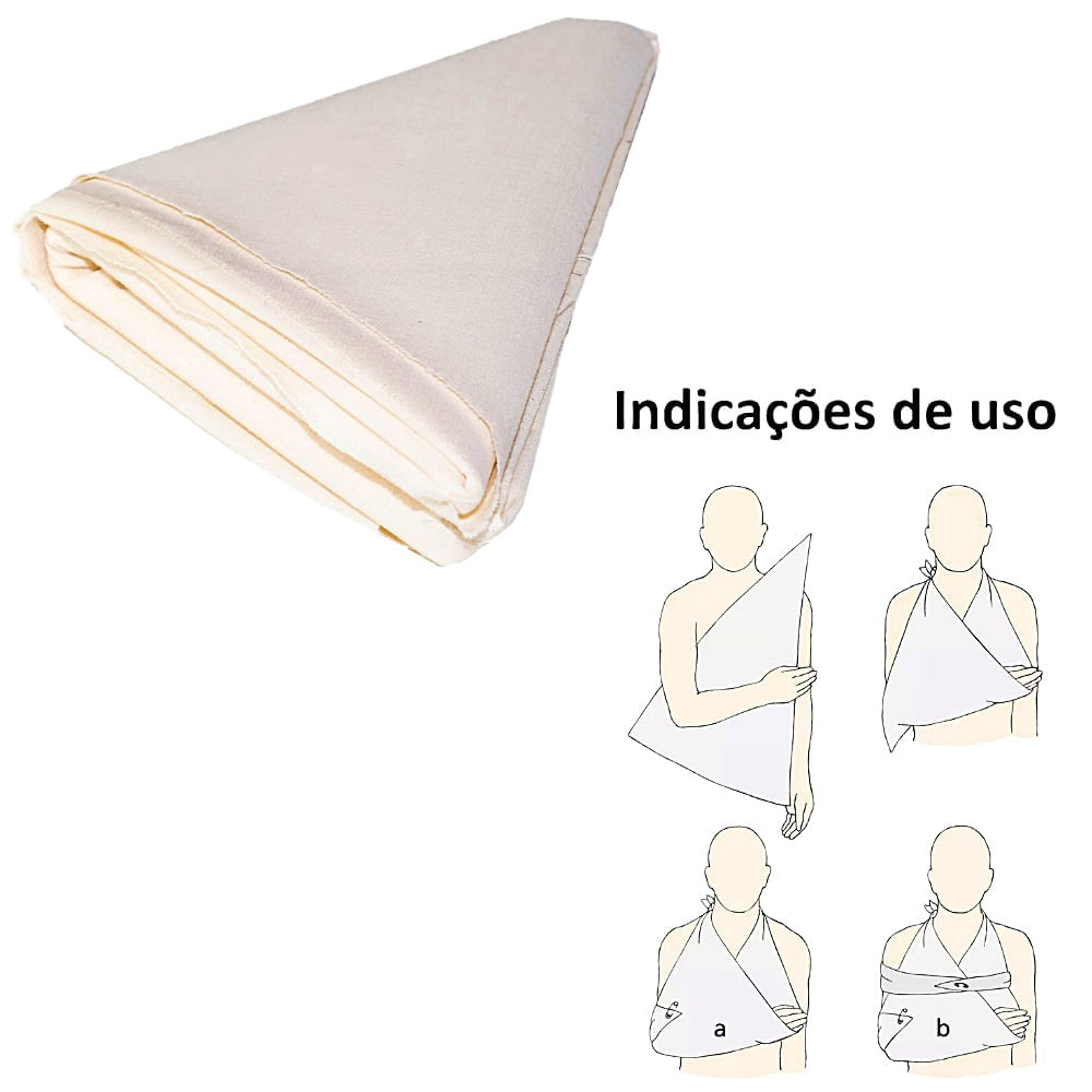 Bandagem Triangular Algodão Cru Marimar Tam M - Unidade