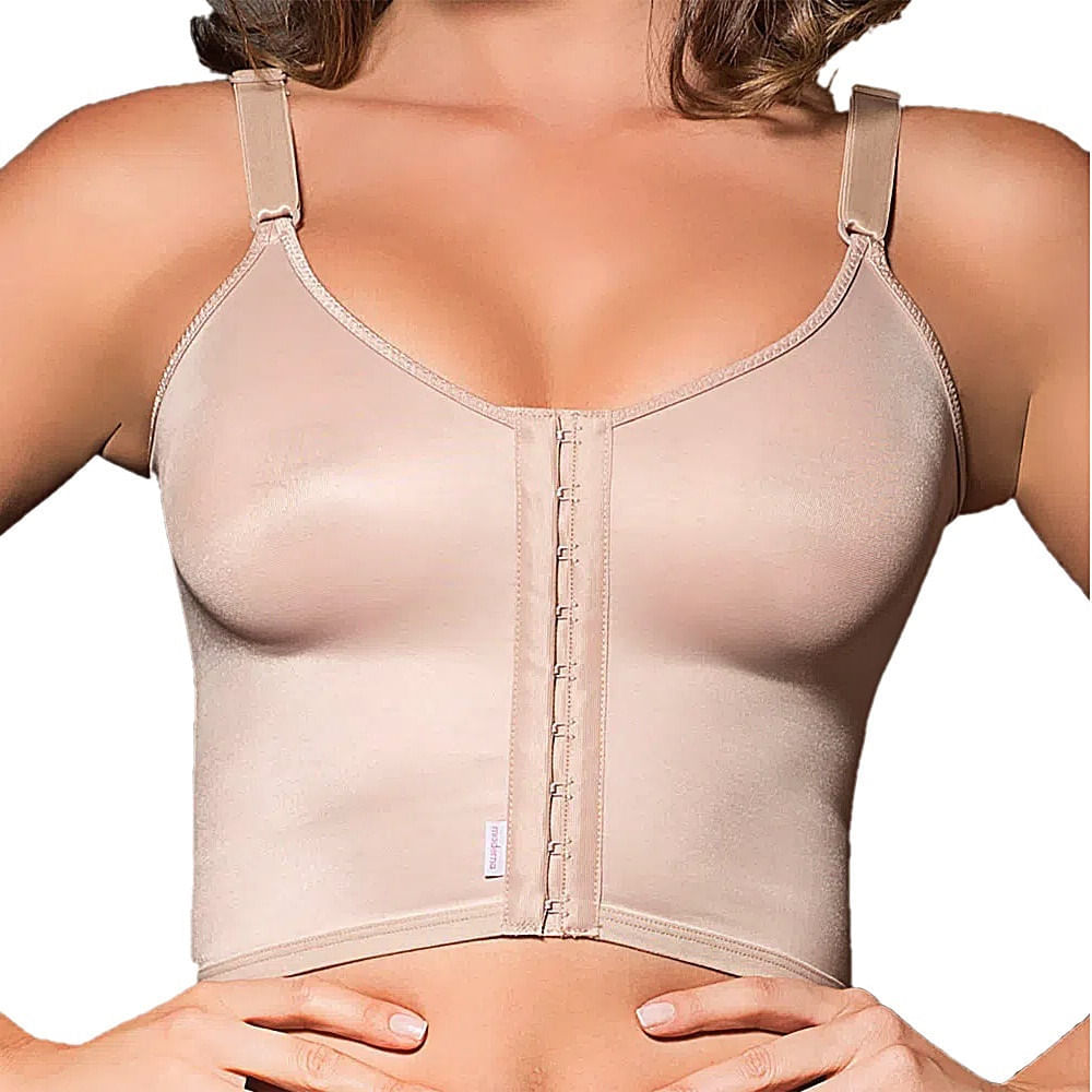 Sutiã Pós-cirúrgico Longo Abertura Frontal Chocolate Tam 40