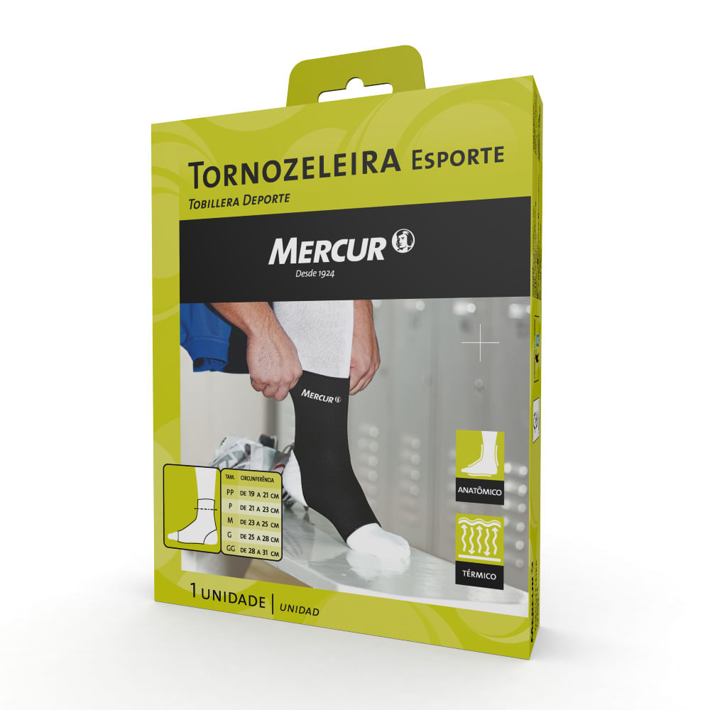 Tornozeleira Esporte Mercur - Tamanho M - unidade