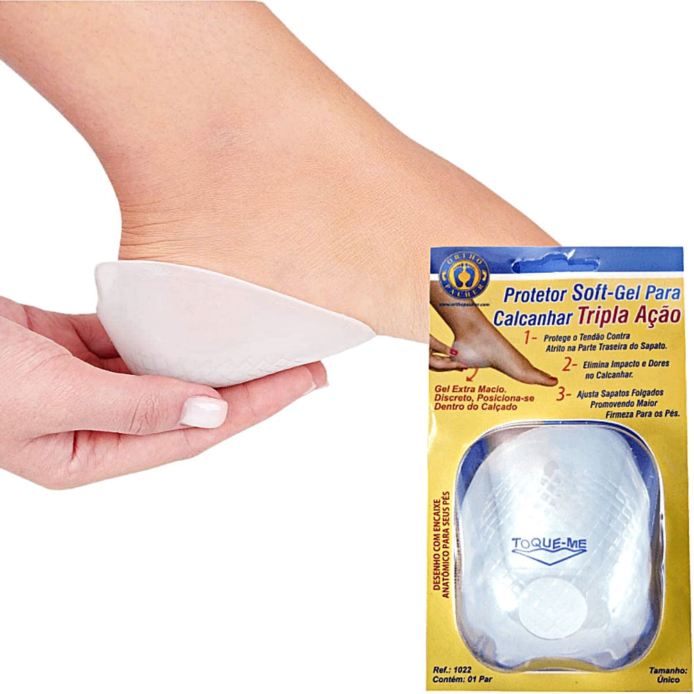 Protetor Soft-gel Para Calcanhar Tripla Ação - 01 Par