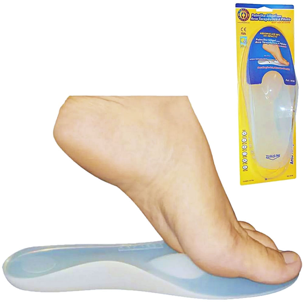 Palmilha C/arco Terapêutico/piloto Siligel Tam 43/44 - 1 Par