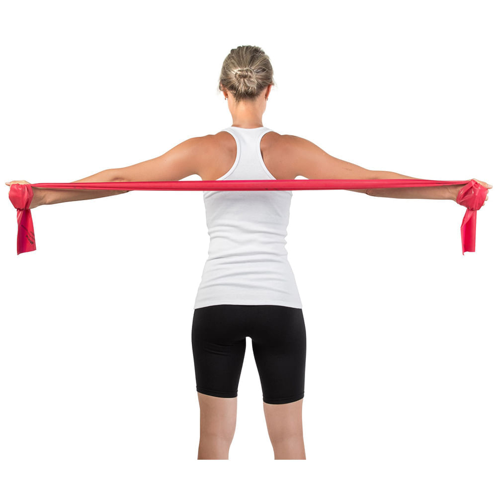 Faixa Elástica para Exercícios Mercur Vermelho Média - metro