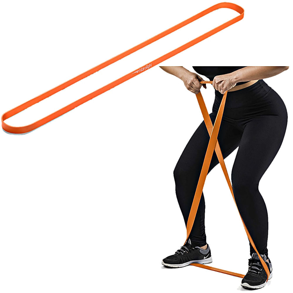 Faixa Elástica Power Band Hidrolight Leve Laranja - Unidade