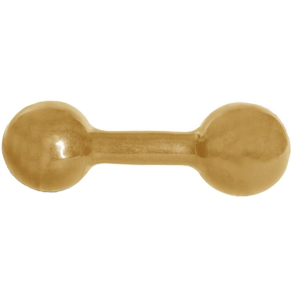 Halter Acte Sports 5kg Emborrachado Dourado - unidade