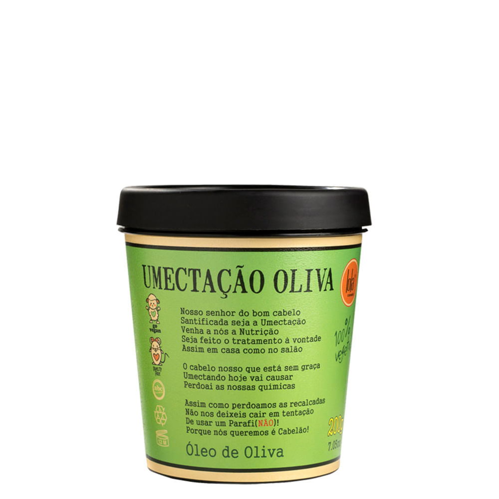 Máscara de Nutrição Lola Cosmetics Umectação Oliva 200 g