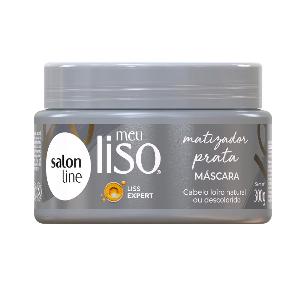 Máscara Capilar Prata Salon Line Meu Liso Loiro Acinzentado 300g