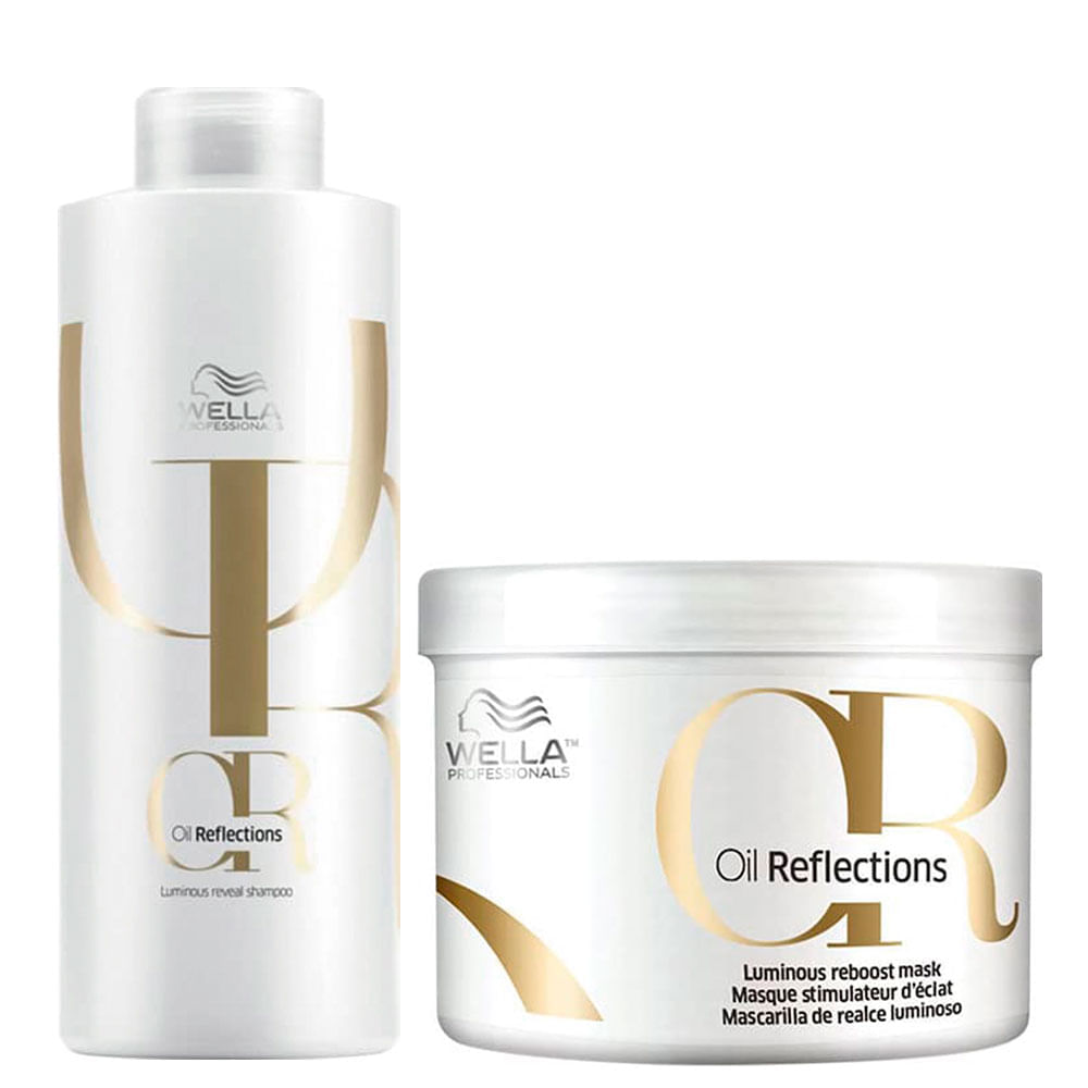 Kit Wella Oil Reflections - Shampoo 1000 ml + Máscara 500 ml