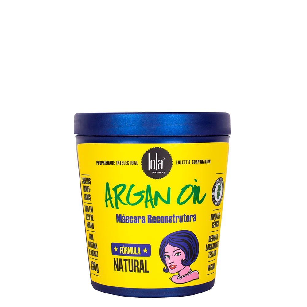 Máscara de Reconstrução Lola Cosmetics Argan Oil 230 g