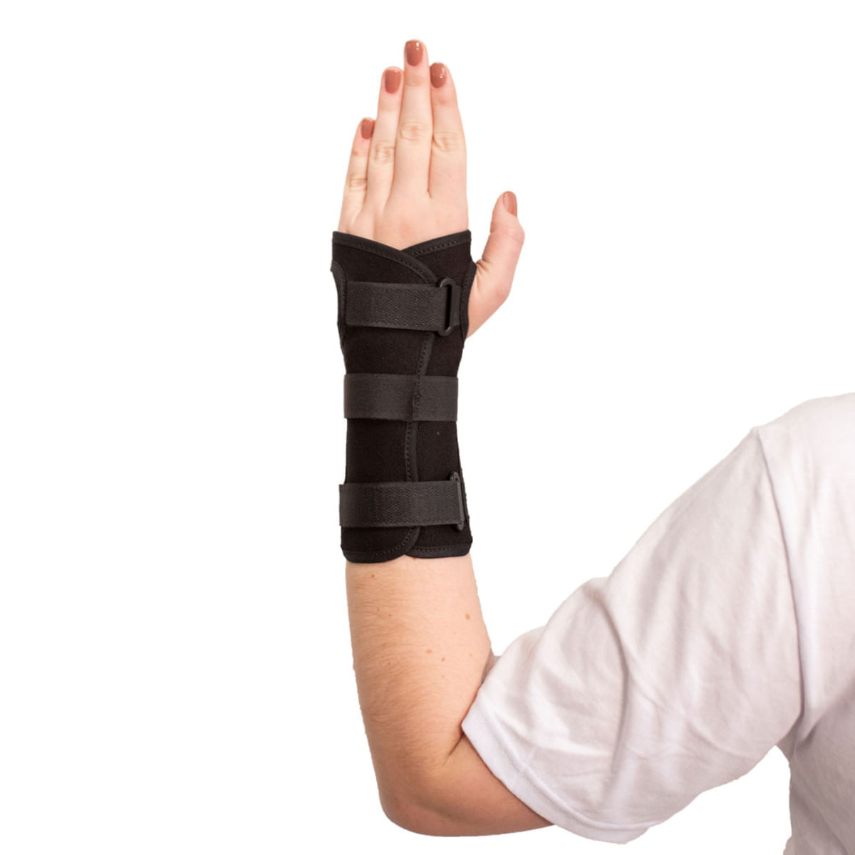 Órtese Curta Com Tala Para Punho Mercur - Preta - Bilateral - Tamanho Gg