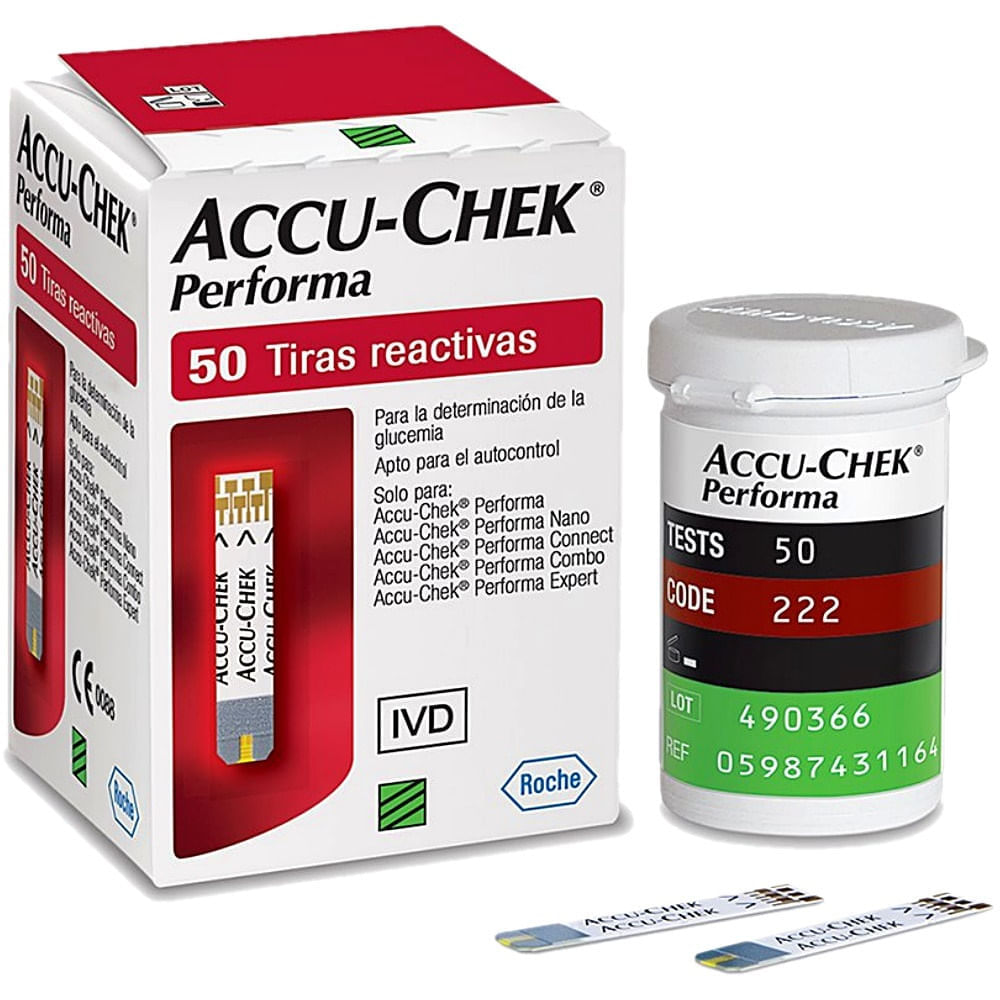Tiras Reagentes Accu-Chek Performa Roche - 50 tiras