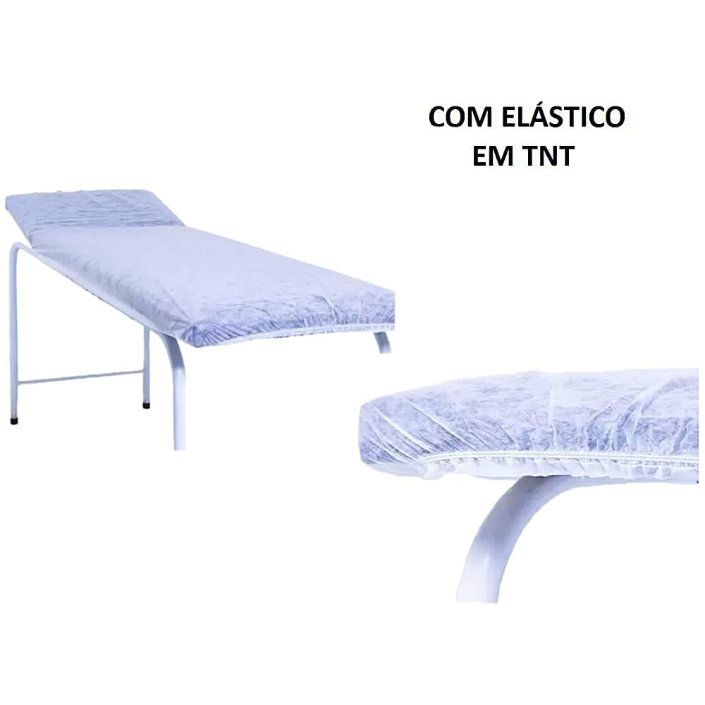 Lençol Tnt Dejamaro Elástico Gramatura 15 Branco 200x90cm - Unidade