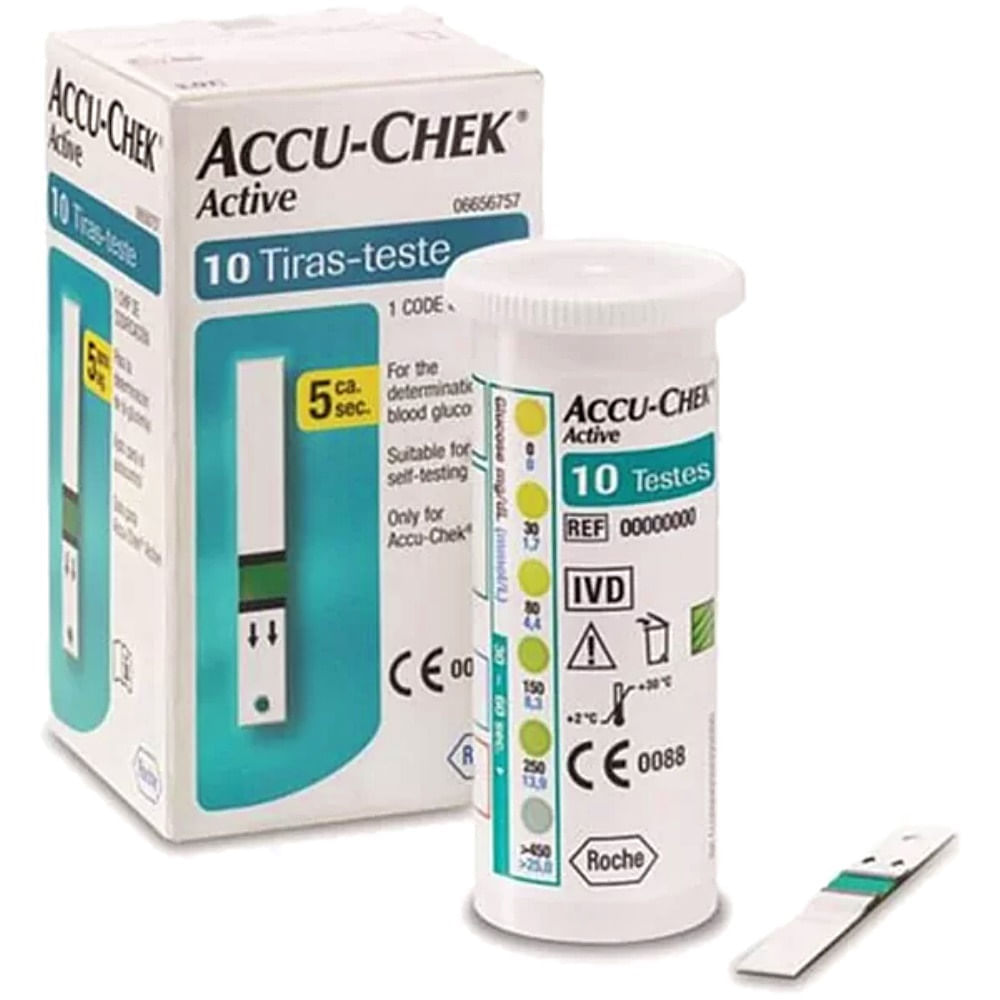 Tiras Reagentes Accu-chek Active Roche - 10 Tiras