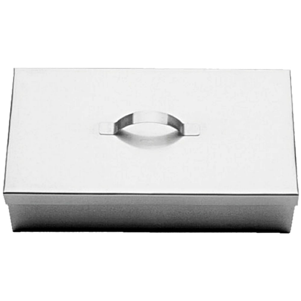 Estojo Hospitalar Em Aço Inox Com Tampa 25x16x4.5cm - Unidade