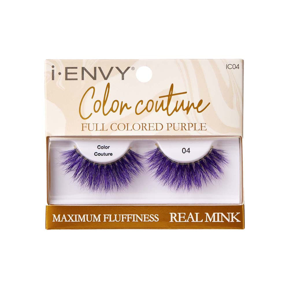 Cílios Postiços I-envy Color Couture Real Mink Full Colored Purple Kiss New York Roxo Roxo