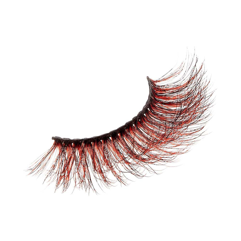 Cílios Postiços i-ENVY Color Couture Faux Mink Mixed Colored Amber Kiss New York Vermelho Vermelho