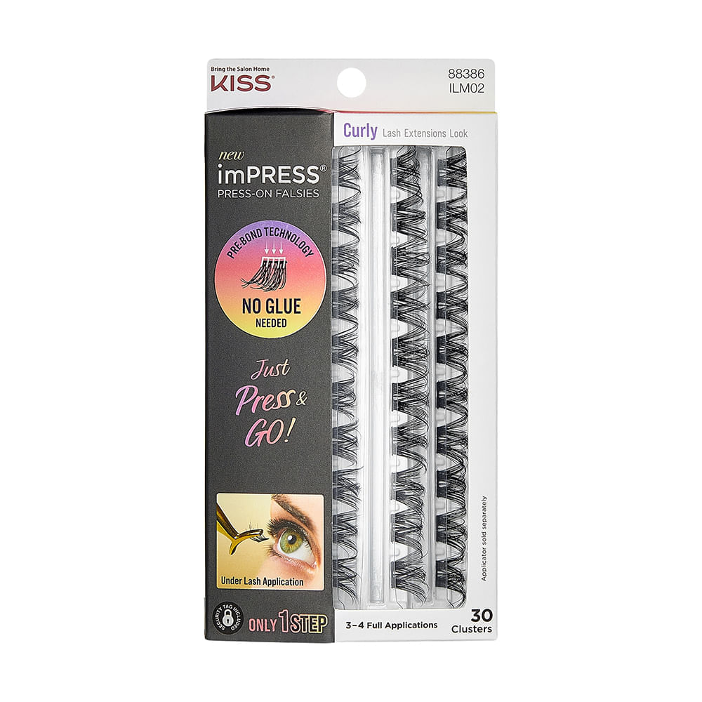 Cílios Postiços ImPRESS Press-on Falsies Curly Kiss New York ImPRESS Curly ImPRESS Curly