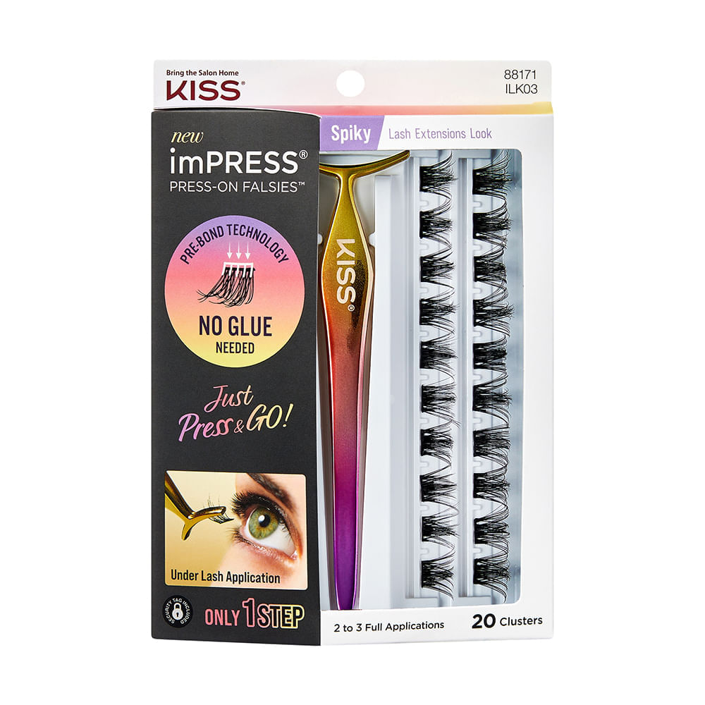 Cílios Postiços Impress Press-on Falsies Spiky Kiss New York Impress Spiky Impress Spiky
