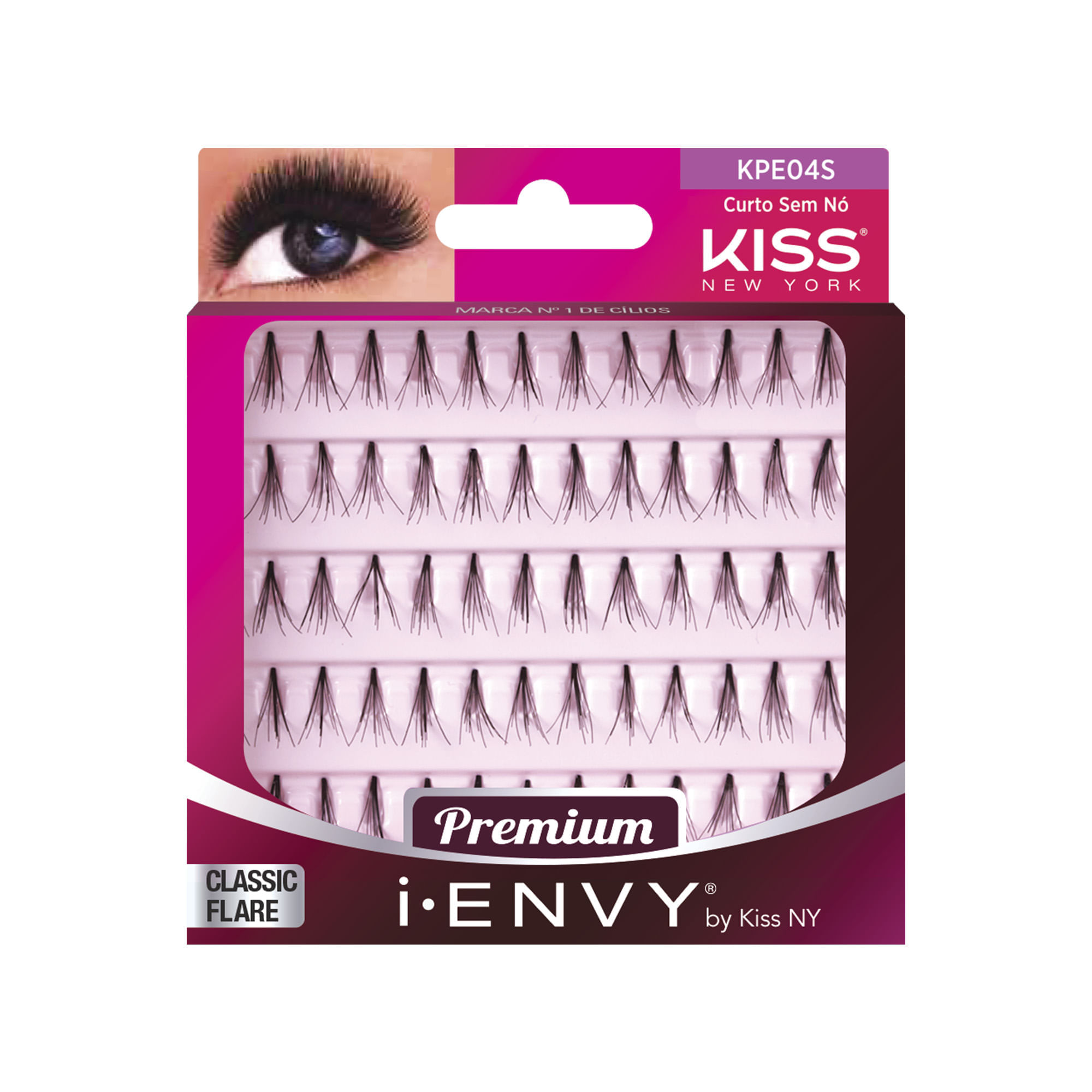 Cílios Postiços Individuais I-envy Curtos Sem Nó Com 70 Unidades Kiss New York