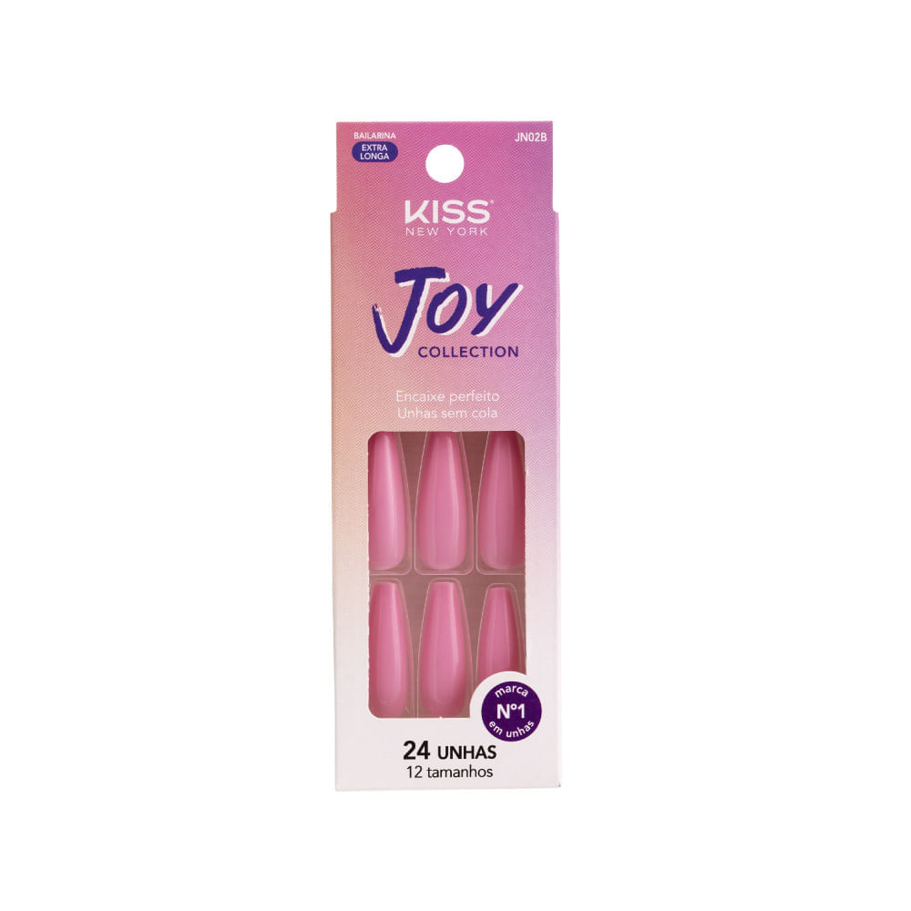 Unha Postiça Joy Collection Sweet Pink Kiss New York Sweet Pink Sweet Pink