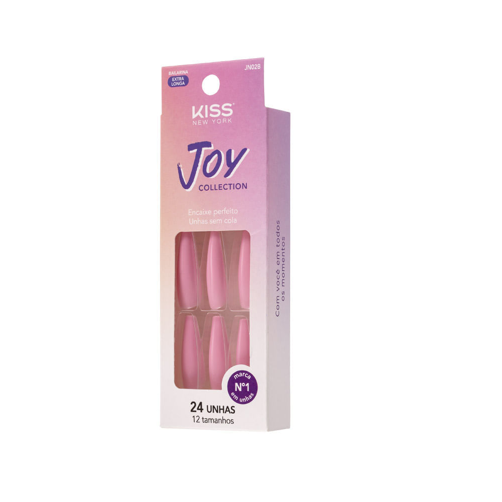 Unha Postiça Joy Collection Sweet Pink Kiss New York Sweet Pink Sweet Pink