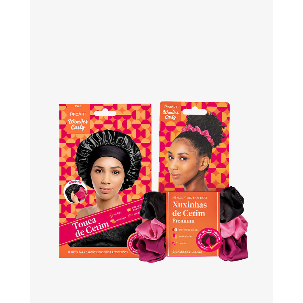 Kit Presente Touca + Xuxinha Cetim Proart Única Única