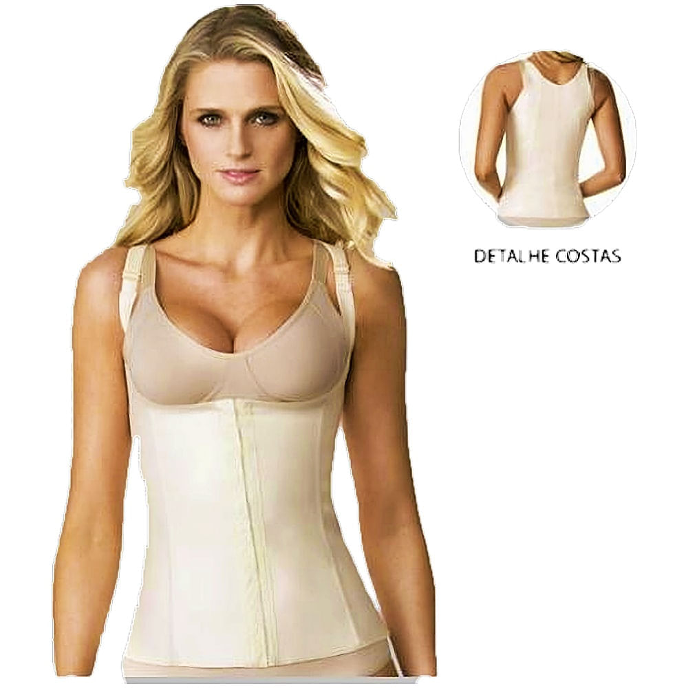 Colete Modelador em Cotton Emborrachado My Lady - Tam PP