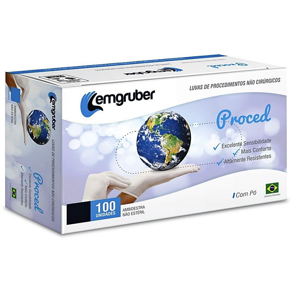 Luva Procedimentos Proced Com Pó Tam P - 100 Luvas