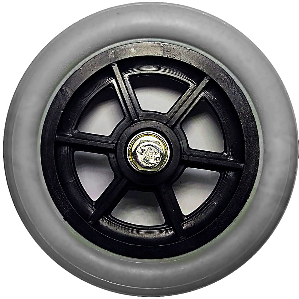 Roda Com Pneu Maciço 6" Ortobras Com Rolamento - Unidade
