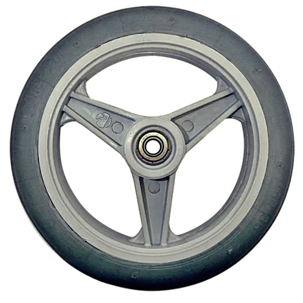 Roda Com Pneu Maciço 6" Com Rolamento - Unidade