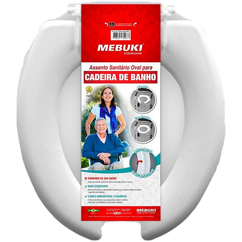 Assento Sanitário Oval Aberto Para Cadeira De Banho - Unidade