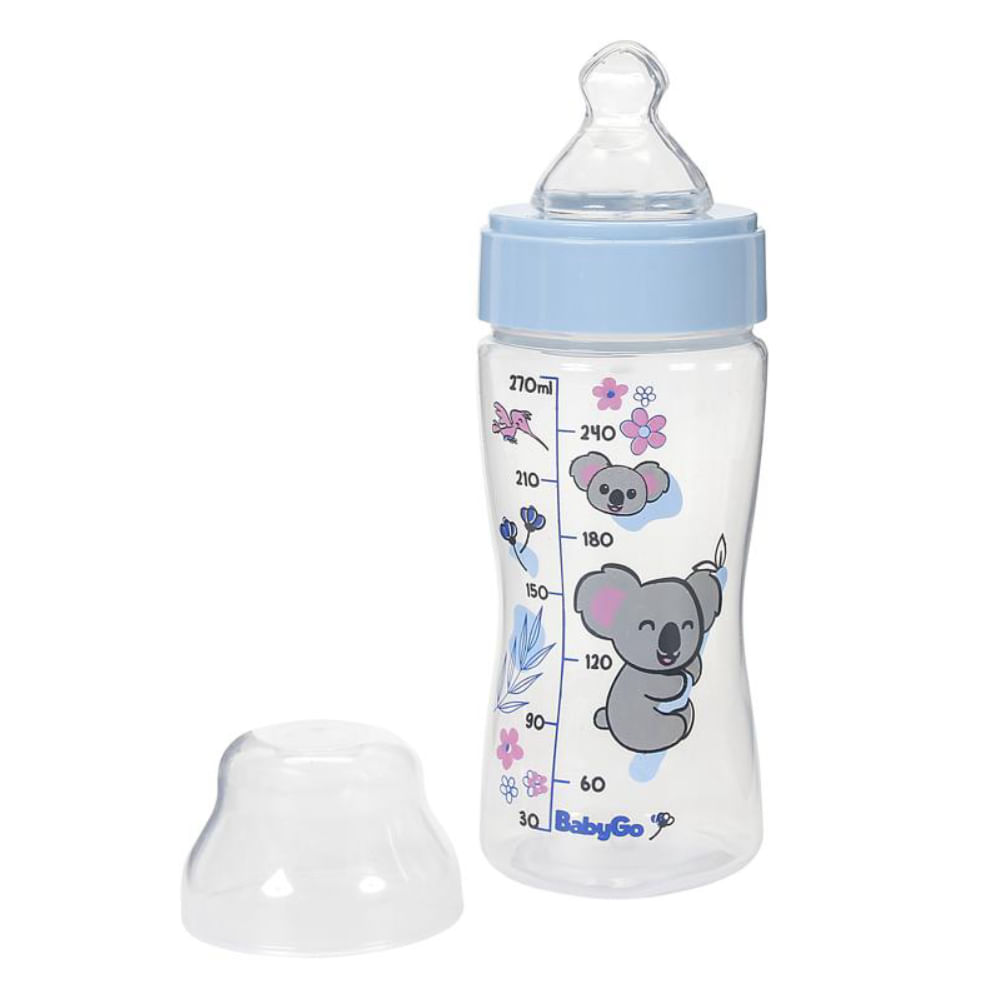 Mamadeira Primeiros Passos Bico Macio Azul Coala 240ml